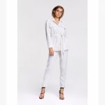 High waist ribcord broekje off white