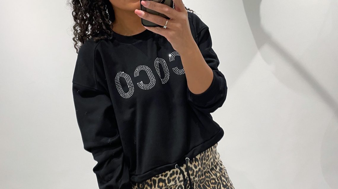 Sweater van Co'Couture met Studs letters COCO