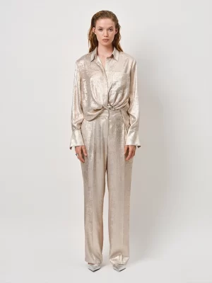 Metallic oversized lang shirt