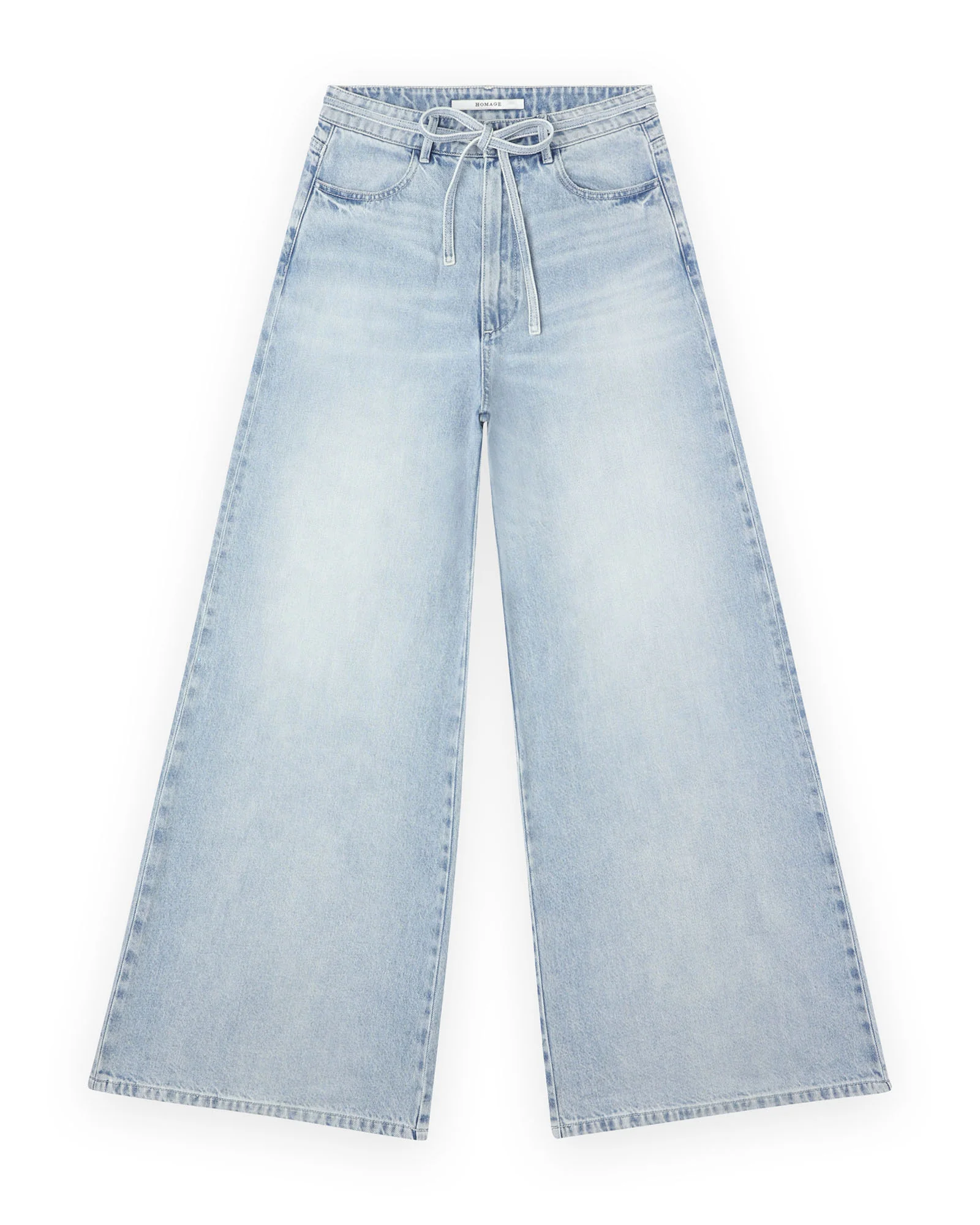 Homage To Denim Jeans met extra wijde pijpen en koord - Afbeelding 2