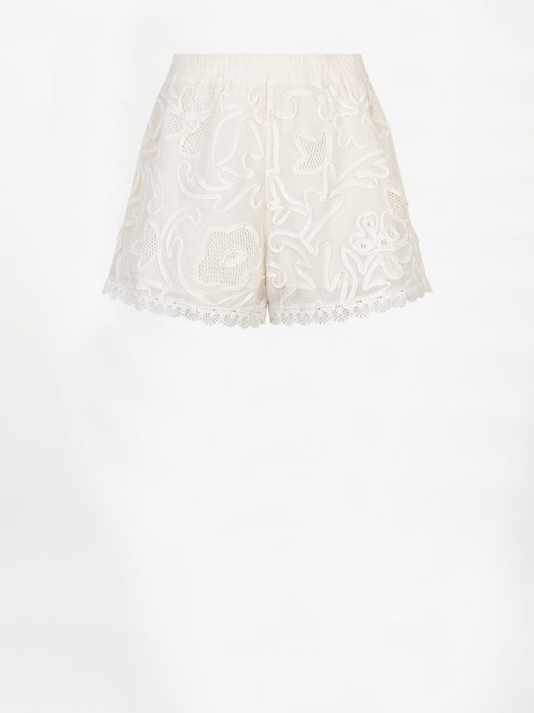 Dante6 Nive embroidered mesh shorts met fijn borduurwerk en luchtige stof voor een elegante en vrouwelijke uitstraling