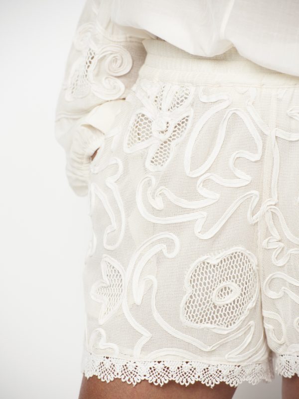 Dante6 Nive embroidered mesh shorts met fijn borduurwerk en luchtige stof voor een elegante en vrouwelijke uitstraling