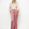 Dante6-Jules-wide-leg-pantalon-261304-6615-356- Dante6 Jules wide leg pantalon in coral blush met hoge taille en soepel vallende, wijde pijpen