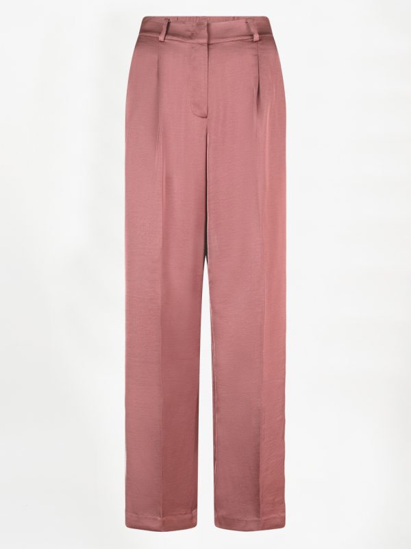 Dante6-Jules-wide-leg-pantalon-261304-6615-356-8-Packshot Dante6 Jules wide leg pantalon in coral blush met hoge taille en soepel vallende, wijde pijpen
