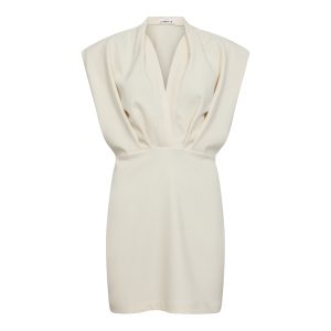 L'égance crop drape dress van Haute L'Amitié met gedrapeerde stof en elegante pasvorm, stijlvolle dames jurk voor een moderne en chique uitstraling.