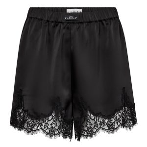Zwarte Vivian lingerie short van Haute L'Amitié met delicate details en vrouwelijke pasvorm, stijlvolle en edgy dames short.