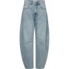 Bleached denim Drew barrel panel jeans van Haute L'Amitié met losse barrel fit en paneeldetails, stijlvolle dames jeans met moderne pasvorm.