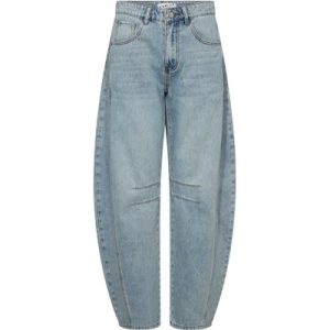 Bleached denim Drew barrel panel jeans van Haute L'Amitié met losse barrel fit en paneeldetails, stijlvolle dames jeans met moderne pasvorm.