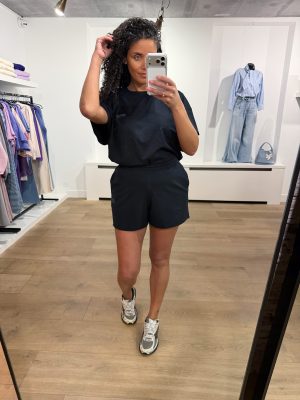 American Vintage Gixy short in zwart met comfortabele pasvorm en minimalistisch design voor een casual en stijlvolle look