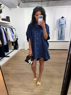 Shirtdress Anabel met knoopsluiting, klassieke kraag en flatterende pasvorm voor een stijlvolle en veelzijdige uitstraling