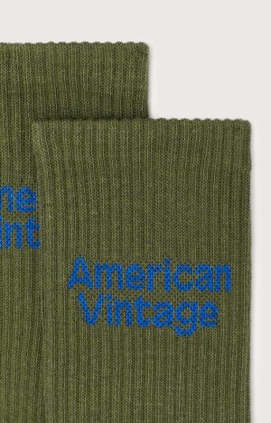 American Vintage Clypsun sokken in kaki met zachte stof en comfortabele pasvorm voor een trendy en casual look