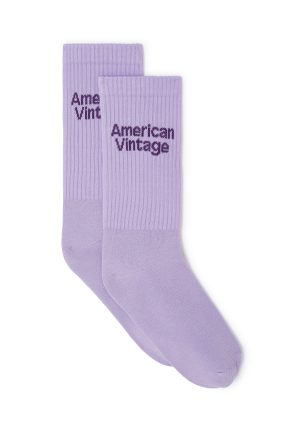 American Vintage Clypsun sokken in lila met zachte stof en comfortabele pasvorm voor een trendy en casual look