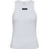 Haute L’Amitié Rib Badge Tank in wit met ribstof en aangesloten pasvorm voor een sportieve en stijlvolle uitstraling