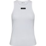 Haute L’Amitié Rib Badge Tank in wit met ribstof en aangesloten pasvorm voor een sportieve en stijlvolle uitstraling