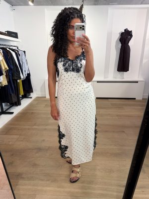 Co'Couture Ameli Dot Lace Dress met kanten details en subtiele dot structuur voor een elegante en vrouwelijke uitstraling
