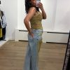 Haute L'Amitié Barrel Vintage Wash Flip Tall Jeans met barrel fit, hoge taille en vintage denim wassing, stijlvolle dames jeans met moderne uitstraling.