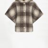 Dante6 Lunetta Check Cape Coat, geruite damesjas met cape silhouet en moderne oversized uitstraling.