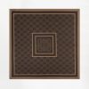 Dante6 Monogram Printed Scarf in donkerbruin, dames sjaal met elegante monogramprint.