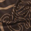 Dante6 Monogram Printed Scarf in donkerbruin, dames sjaal met elegante monogramprint.