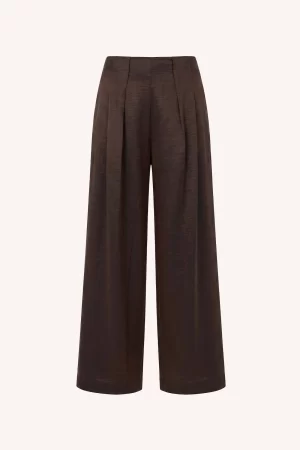 by-bar Lodi Metallic Pants 26418024-725 in Bronze, soepelvallende damesbroek met loose fit en bronzen metallic finish.