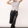 26PF-500028-65006-08-scaled Co’Couture RowCC Zip Knit Vest 500028 in Grey Melange, mouwloos grijs gebreid damesvest met hoge kraag en ritssluiting.