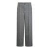 Co’Couture LanceCC Crease Sweatpant 500089 in Mid Grey Melange, grijze damesbroek met wijde pijpen en crease-naad aan de voorzijde.