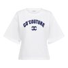 Co’Couture ZengaCC Tee O-Neck 500108, dames T-shirt van katoen met ronde hals, korte mouwen en contrasterende logoprint.