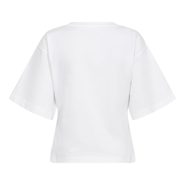 Co’Couture ZengaCC Tee O-Neck 500108, dames T-shirt van katoen met ronde hals, korte mouwen en contrasterende logoprint.