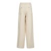 500117-CalinCC-Pant-10003-12 Co’Couture CalinCC Pant 500117 in Creme, high-waist dames pantalon met wijde pijpen, gebogen naaddetail en subtiele visgraatstructuur.