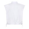 Co’Couture ElaraCC Pleat SS Shirt 500255. Witte damesblouse met korte mouwen en plooidetails.