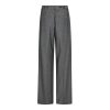Co’Couture JackyCC Pleat Pant 500293 in Mid Grey, grijze high-waist dames pantalon met wijde pijpen, plooien en persvouwen.