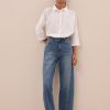 BY-BAR-Begum-Mid-Jeans-Denim-jeans-26218046 Y-BAR Begum Mid Jeans in denim met mid-rise taille, relaxte pasvorm en enkellengte, stijlvolle dames jeans voor iedere dag.