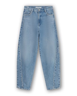 Homage to Denim Amber Balloon Jeans With Studs H-CW26M08, dames balloon jeans met stoere studs en moderne pasvorm.