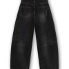 Homage Jules Wide Balloon Jeans H-CW26M40 in Black Washed, zwarte damesjeans met wijde balloon fit en low crotch.