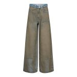Haute L'Amitié Celeste Patch Vintage Tall Jeans in Vintage Wash met lange Tall fit en stoere patchdetails.