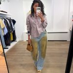 Haute L'Amitié Emilie Check Shirt in Iced Rose met rood en bordeaux ruitpatroon, stijlvolle dames blouse met lange mouwen.