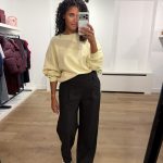 American Vintage Jitbay dames sweater in Limonade Vintage, zachtgele oversized katoenen sweater met verwassen vintage finish.