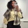 Dante6 Lunetta Check Cape Coat, geruite damesjas met cape silhouet en moderne oversized uitstraling.
