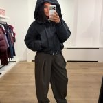 Co’Couture RilloCC Puffer Jacket 500154 in Black, zwarte gewatteerde dames puffer met hoge kraag, capuchon en ritssluiting.