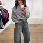 Homage Jimi Mid Waist Barrel Jeans H-CW26M33 in Vintage Grey, grijze damesjeans met barrel fit en subtiele darts.