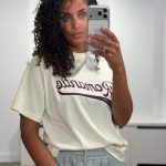 Love Stories Josie L267307110 in White, wit dames T-shirt van katoen met korte mouwen, boxy model en oversized fit.