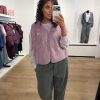 American-Vintage-Sweater-Atubay-ATU03BH26PRUNEL American Vintage Atubay sweater in Prune, oversized dames sweater in diepe pruimtint met ronde hals en zachte sweatstof.