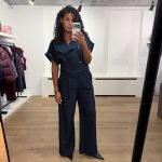 Co’Couture LunaCC Pleat Pant 500391-40007 in Navy, donkerblauwe high-waist dames pantalon met wijde pijpen en plooidetails.