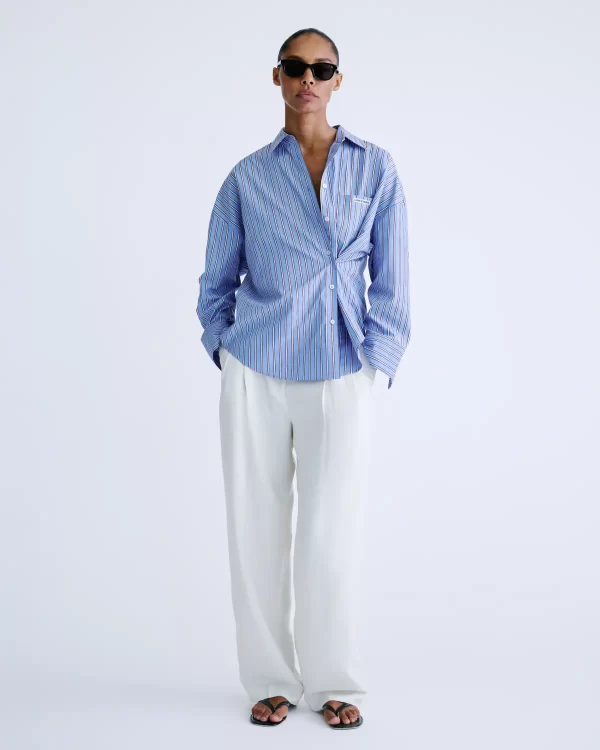 Love Stories Hillary Stripe Blouse met streepdessin en relaxte pasvorm, stijlvolle dames blouse voor een effortless look.