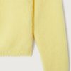 American Vintage Vitow dames vest in Citronnier Chiné, zacht geel gemêleerd vest van alpaca en wol met ronde hals en knoopsluiting.