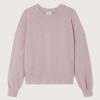 American-Vintage-Sweater-Atubay-ATU03BH26PRUNEL American Vintage Atubay sweater in Prune, oversized dames sweater in diepe pruimtint met ronde hals en zachte sweatstof.