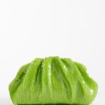SUI AVA Sequin Clutch Bag SA2602124 in Green, groene dames clutch met glinsterende pailletten en zachte geplooide vorm.