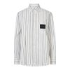 Haute L'Amitié Cristel Heart Stripe Shirt HL10962, gestreepte damesblouse met hartdetails en oversized fit.