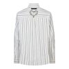 Haute L'Amitié Cristel Heart Stripe Shirt HL10962, gestreepte damesblouse met hartdetails en oversized fit.
