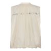 Haute-L-Amitié-Ballet-Logo-Tech-Vest-HL11024-Almond- Haute L'Amitié Ballet Logo Tech Vest HL11024, mouwloos dames gilet met transparante mesh, opstaande hals, voorzakken en logo op de rug.